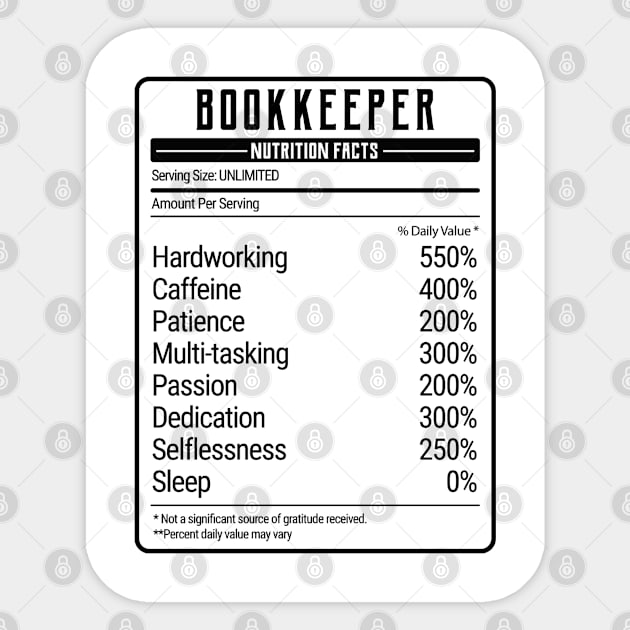 bookkeeper nutrition value Sticker by IndigoPine